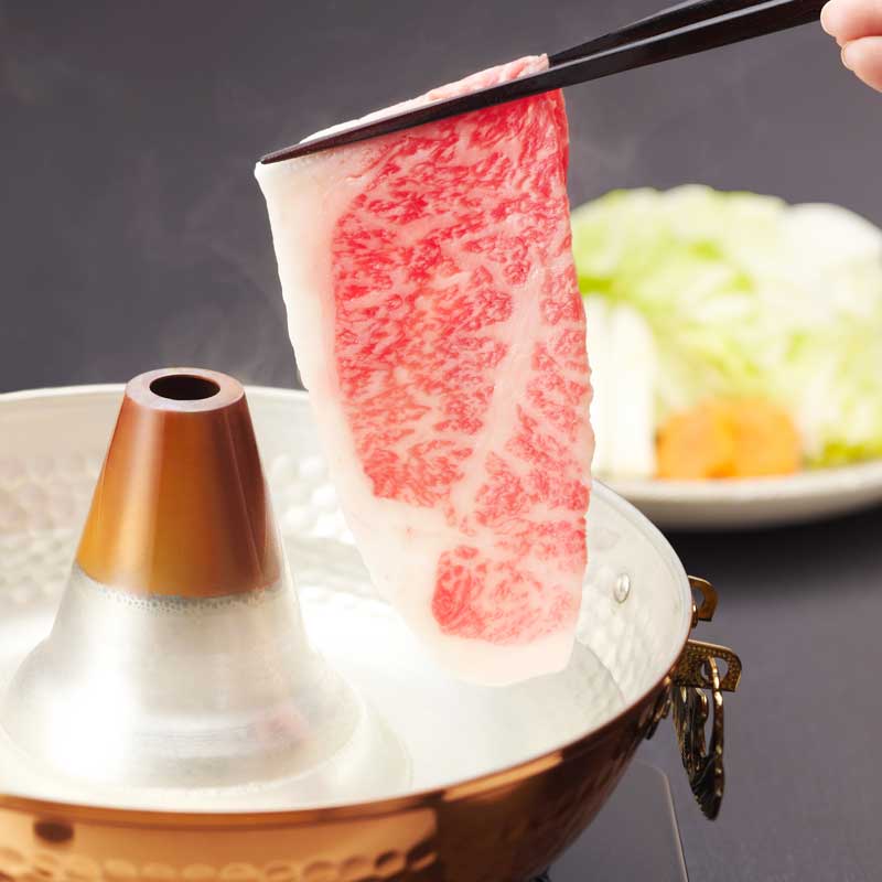■神戸牛■四つ星　ロースすき焼き・しゃぶしゃぶ用　【ふわっととろけ、美しい霜降りは神戸牛ならでは　最高級部位のロースしゃぶしゃぶ】（冷蔵）