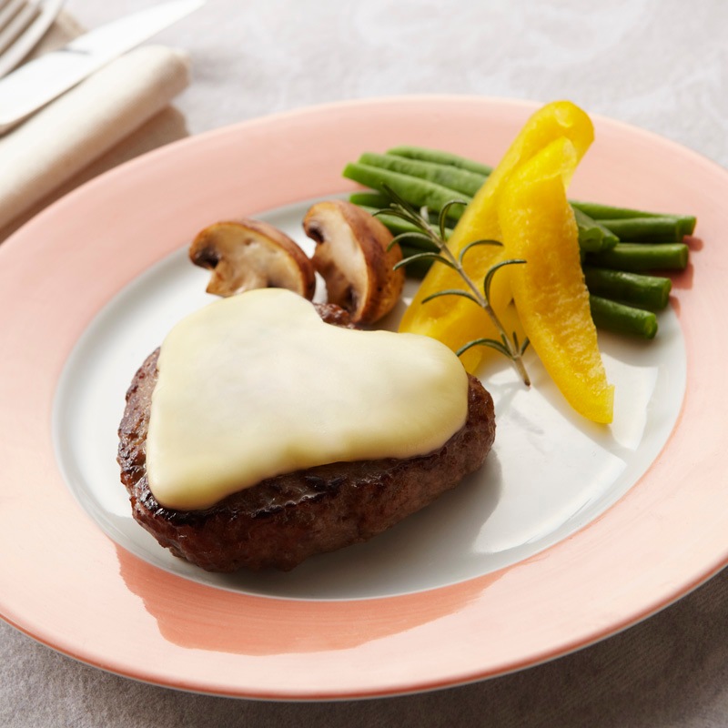 [おそうざい]森谷のハンバーグ【希少部位を使ったこだわり素材が旨みをアップ　かわいいハート型が大人気！】（冷凍）