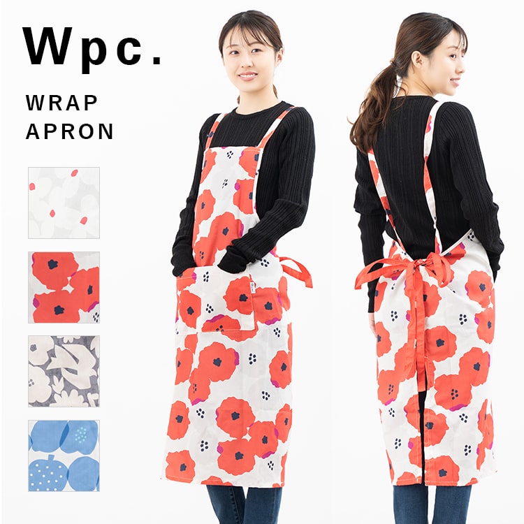 エプロン レディース ブランド w.p.c Patterns かわいい おしゃれ バッククロス ホルターネック ロング かぶるだけ 保育士 花柄 北欧 カフェ 仕事 ナチュラル プレゼント ギフト メール便送料無料