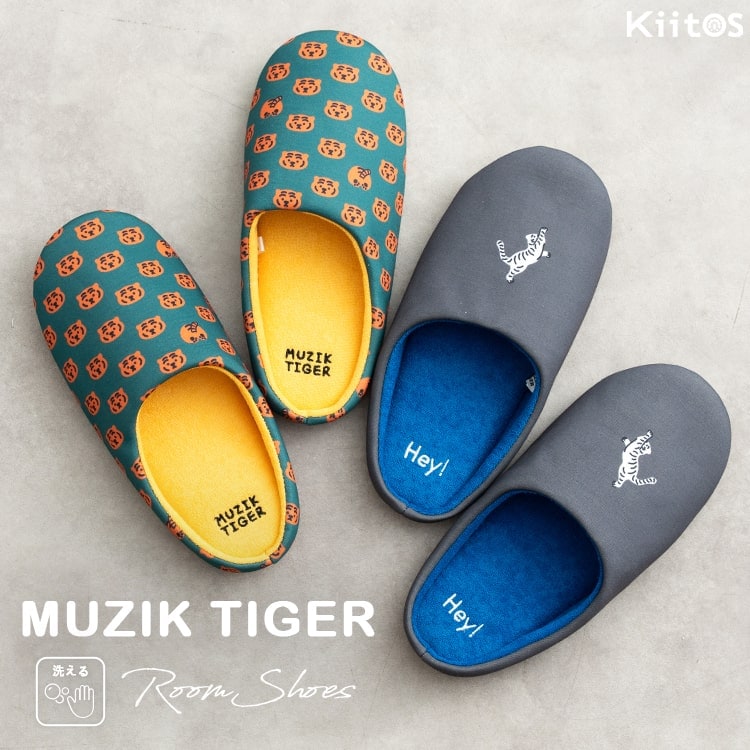 ルームシューズ スリッパ レディース ブランド MUZIK TIGER ムジークタイガー 韓国 刺繍 来客用 事務所 室内 洗える おしゃれ 滑り止め 柔らかい かわいい オフィス 職場 春 夏 秋 冬 オールシーズン プレゼント ギフト M L
