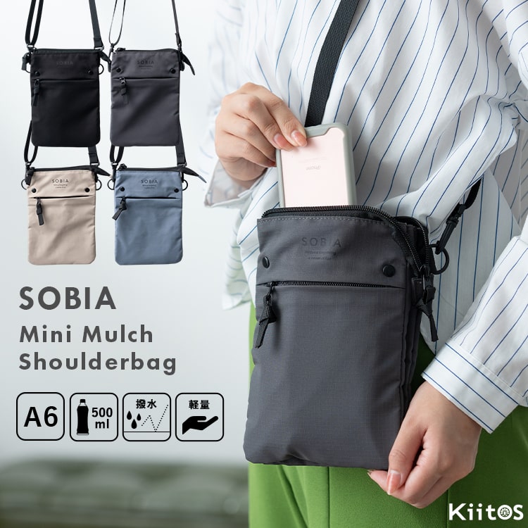 ショルダーバッグ レディース 小さめ スマホポーチ 軽量 撥水 斜め掛け おしゃれ 大人 かわいい 通勤 通学 旅行 学生 仕事 縦型 3層 a6 リサイクル素材 アウトドア シンプル カジュアル プレゼント ギフト