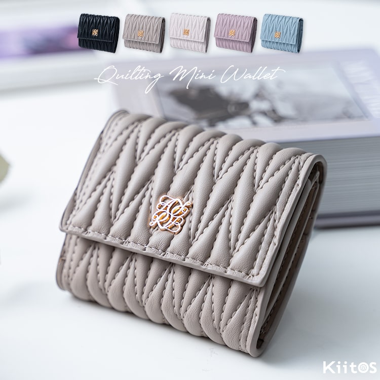 財布 レディース 三つ折り 小さめ キルティング コンパクト ウォレット ミニ財布 ブランド かわいい おしゃれ 大人 軽量 合皮 プレゼント ギフト