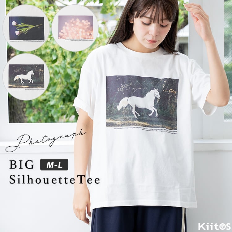 tシャツ レディース 半袖 ゆったり フォトTシャツ プリント カットソー グラフィック 大きめ ビッグシルエット 体型カバー 二の腕カバー 大人 おしゃれ カジュアル 部屋着 ルームウェア 楽ちん 春 夏 秋