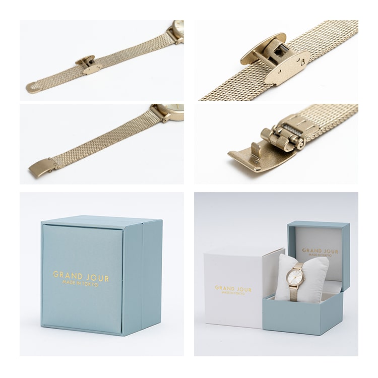 腕時計 レディース 日本製 メッシュベルト GRAND JOUR TOKYO グラン