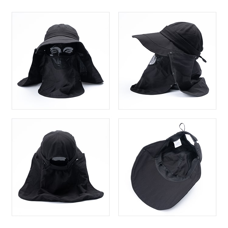 帽子 レディース 日焼け防止 キャスケット つば広 キャップ サンバイザー 4way uvカット 遮光100％ 美々帽子 首 日除け たれつき 洗える サイズ調整可 upf50+ 紫外線対策 上品 大人 春 夏 秋 プレゼント ギフト