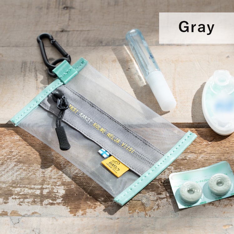 ポーチ 小さめ メッシュ 小物入れ ブランド KAKSI カクシ レディース 女性 男性 フック付き カラビナ イヤホン 印鑑 ミニ おしゃれ かわいい 北欧 旅行 ランニング シンプル カジュアル ファスナー 薄い プレゼント ギフト