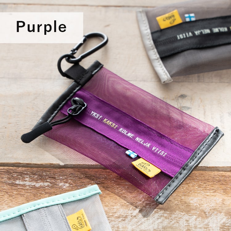 ポーチ 小さめ メッシュ 小物入れ ブランド KAKSI カクシ レディース 女性 男性 フック付き カラビナ イヤホン 印鑑 ミニ おしゃれ かわいい 北欧 旅行 ランニング シンプル カジュアル ファスナー 薄い プレゼント ギフト