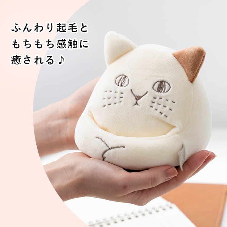 スマホスタンド ネコ 猫 ぬいぐるみ スマホホルダー かわいい おしゃれ 大人 プレゼント ギフト もちもち クリーナー付き 卓上 スマートフォンスタンド スマホ置き デスク インテリア iPhone Android対応 にゃふにゃふ