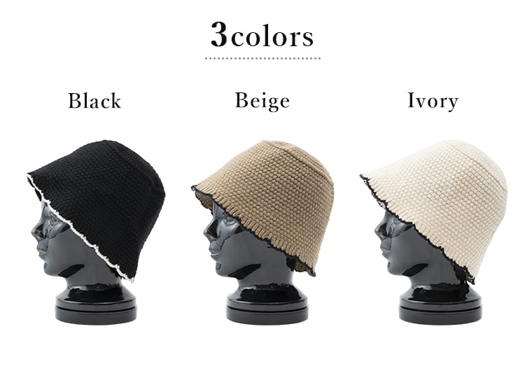 帽子 レディース ニット チューリップハット スカラップ バケットハット 秋 冬 洗える 深め 韓国 かわいい おしゃれ プレゼント ギフト メール便送料無料