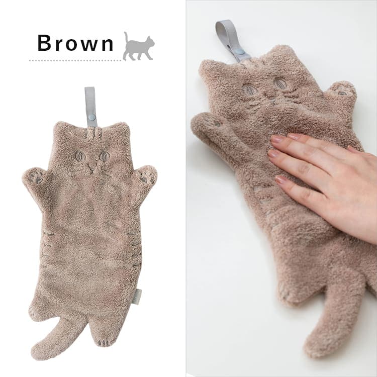 キッチンタオル ふきん 猫 ループ付き 吸水 速乾 食器拭き 台拭き キッチンクロス ネコタオル かわいい 北欧 おしゃれ キッチン 布巾 台所用 にゃふにゃふ プレゼント ギフト