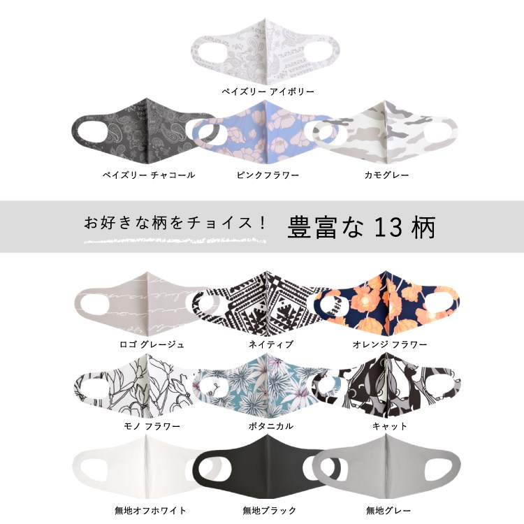 洗えるマスク ウレタン デザイナーズマスク 1枚 立体 息がしやすい