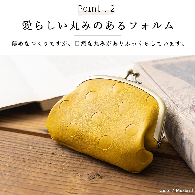 財布 レディース がま口 小さめ ドット 合皮 親子ガマ口 コンパクト かわいい おしゃれ 大人 ミニ財布 ウォレット ナチュラル 小銭入れ カード入れ プレゼント ギフト メール便送料無料