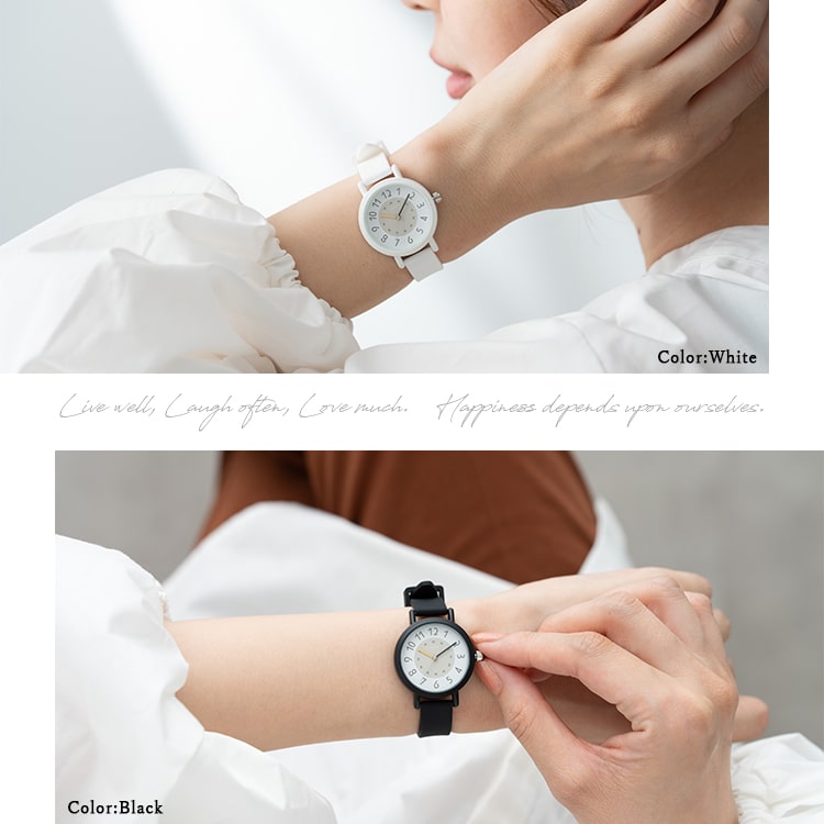 腕時計 レディース シリコン ラバー バイカラー きれいめ カジュアル かわいい おしゃれ 大人 仕事 学生 受験 20代 30代 40代 女性 プレゼント ギフト 見やすい 日本製ムーブメント 1年間のメーカー保証付