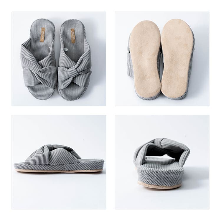 スリッパ レディース ルームシューズ 前開き 室内履き リボン おしゃれ 洗える 軽量 クッション 通気性 北欧 かわいい ルームスリッパ プレゼント ギフト