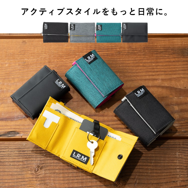 財布 メンズ 三つ折り コンパクト ミニ財布 ウォレット おしゃれ ブランド L.R.M 小銭入れ ボックス型 高校生 中学生 キーリング 折りたたみ カジュアル レディース プレゼント ギフト