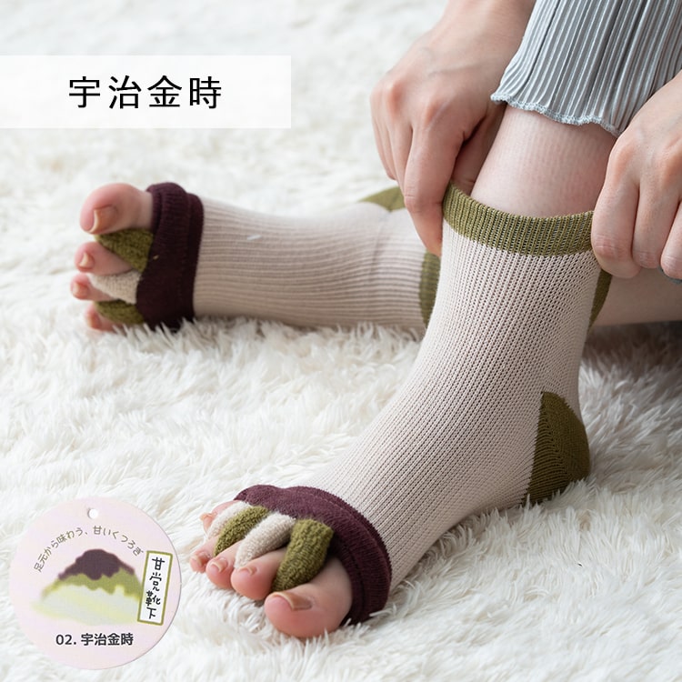 足指カバー ソックス くるぶし丈 レディース 足指 広げる リラックス 靴下 足の甲 むくみ 外反母趾 内反小趾 ストレッチ プレゼント ギフト