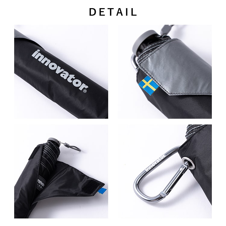 日傘 メンズ レディース 折りたたみ 60cm 遮光100％ UV 晴雨兼用 ブランド innovator イノベーター ポーチ付き 遮熱 撥水加工 upf50+ スリム コンパクト かわいい おしゃれ 日焼け対策 紫外線対策 6本骨 プレゼント ギフト