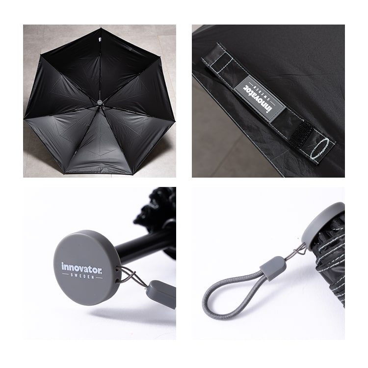日傘 メンズ レディース 折りたたみ 60cm 遮光100％ UV 晴雨兼用 ブランド innovator イノベーター ポーチ付き 遮熱 撥水加工 upf50+ スリム コンパクト かわいい おしゃれ 日焼け対策 紫外線対策 6本骨 プレゼント ギフト