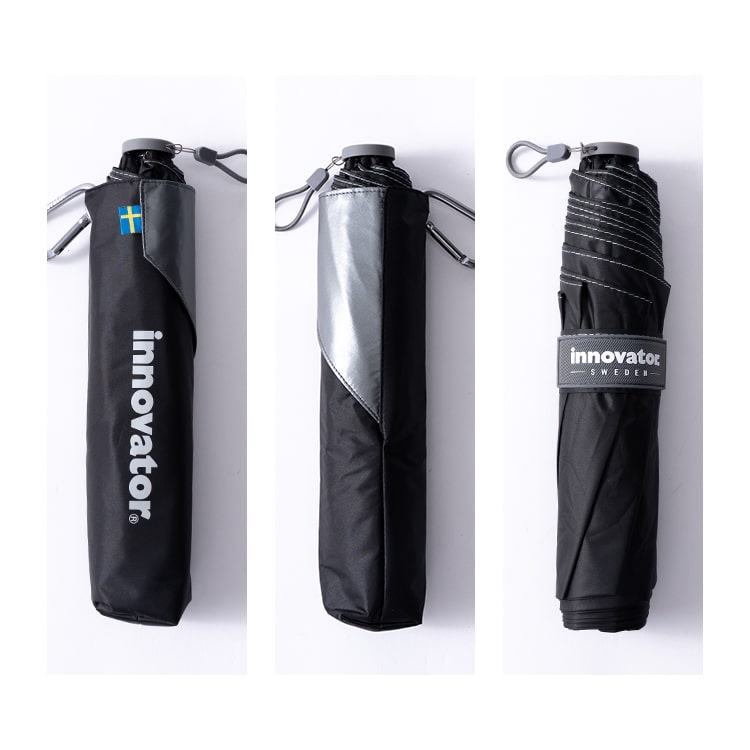 日傘 メンズ レディース 折りたたみ 60cm 遮光100％ UV 晴雨兼用 ブランド innovator イノベーター ポーチ付き 遮熱 撥水加工 upf50+ スリム コンパクト かわいい おしゃれ 日焼け対策 紫外線対策 6本骨 プレゼント ギフト