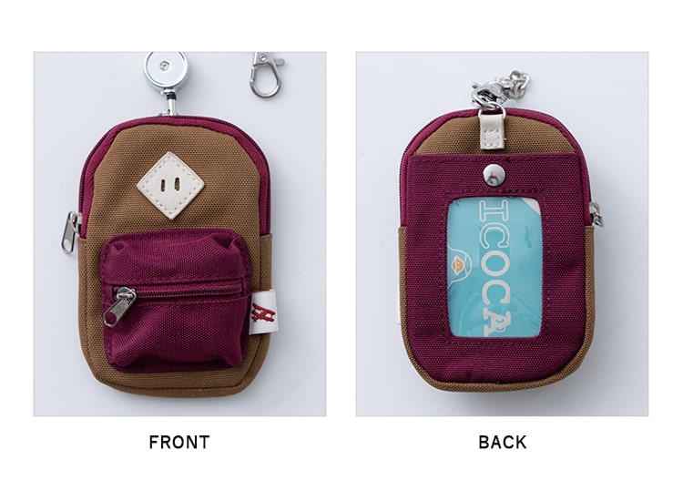 【ゆにこ】EXPO2025 スーダンリュック&パスケース パスケース 定期入れ ブランド リール付き リュックモチーフ 撥水 通勤