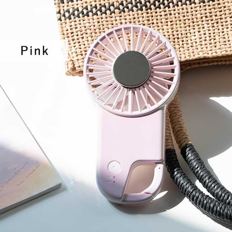 ハンディファン 冷却プレート 首掛け カラビナ 扇風機 小型 手持ち オーロラ マーブル かわいい おしゃれ 涼しい 大人 女性 軽量 3段階調整風量 コンパクト 薄型 usb充電 2025 プレゼント ギフト 6カ月のメーカー保証