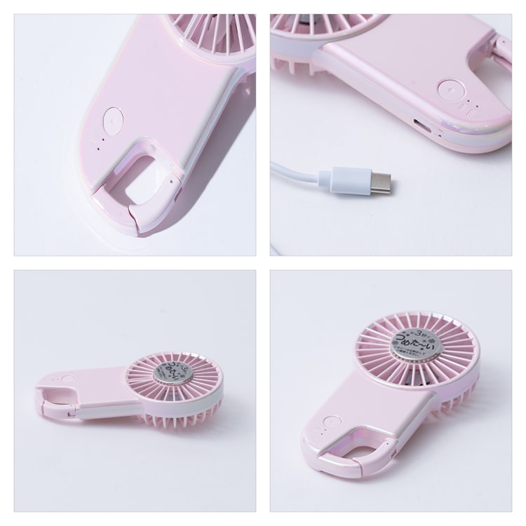 ハンディファン 冷却プレート 首掛け カラビナ 扇風機 小型 手持ち オーロラ マーブル かわいい おしゃれ 涼しい 大人 女性 軽量 3段階調整風量 コンパクト 薄型 usb充電 2025 プレゼント ギフト 6カ月のメーカー保証