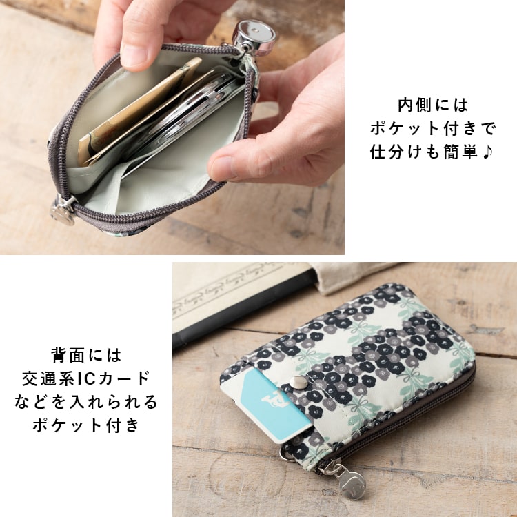 パスケース 定期入れ ブランド リール付き キッピス kippis 通勤 通学 学生 かわいい おしゃれ プレゼント クリスマス ギフト パスポーチ 紛失防止 高校生 子供 キーケース 小銭入れ 落ちない 大人 シロクマ