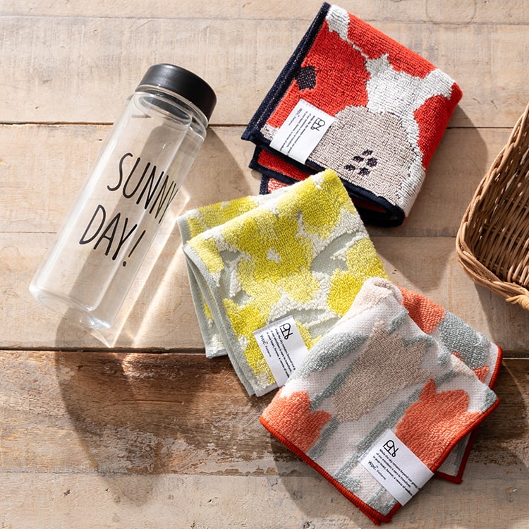 ハンカチ レディース ブランド w.p.c Patterns かわいい おしゃれ ハンカチタオル ギフト プレゼント 無撚糸 綿100 コットン お礼 お返し プチギフト 花柄 北欧 25cmx25cm