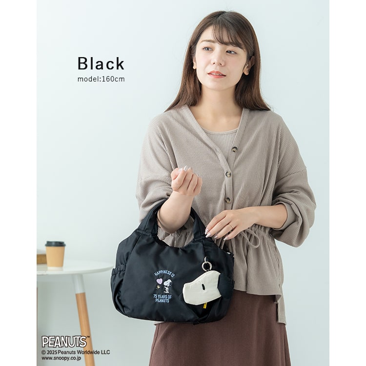 トートバッグ レディース 小さめ 2way ショルダーバッグ ブランド イザック スヌーピー SNOOPY 刺繍 ミニショルダーバッグ 斜め掛け 大人 かわいい おしゃれ 軽量 撥水 ポーチ付き ファスナー付き a5 ペットボトル キャラクター ランチバッグ 通勤 通学 プレゼント ギフト