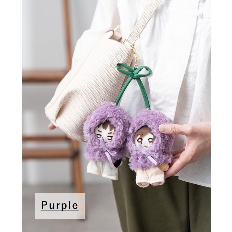 ぬいポーチ ぬい服 ポンチョ さくらんぼ ぬいぐるみ 10cm 収納