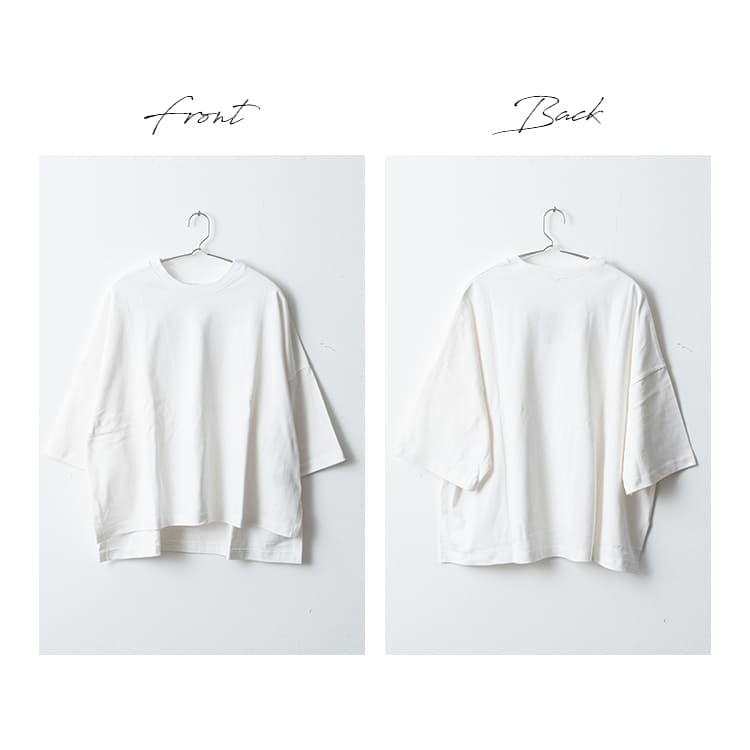 カットソー レディース tシャツ 五分袖 七分袖 厚手 コットン 綿100 ネックリブ uネック ボートネック ゆったり 体型カバー カジュアル シンプル ヘビーウェイト 大きいサイズ 上質 天竺 春 夏 仕事 オフィス