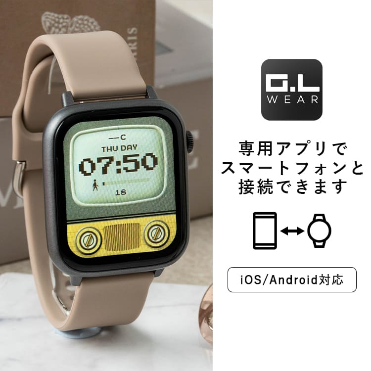 【電話で操作サポート対応】スマートウォッチ アンドロイド android アイフォン 心拍数 電卓 電話 大画面 IP65 防水 通話 レディース メンズ かわいい おしゃれ 1年間のメーカー保証付き