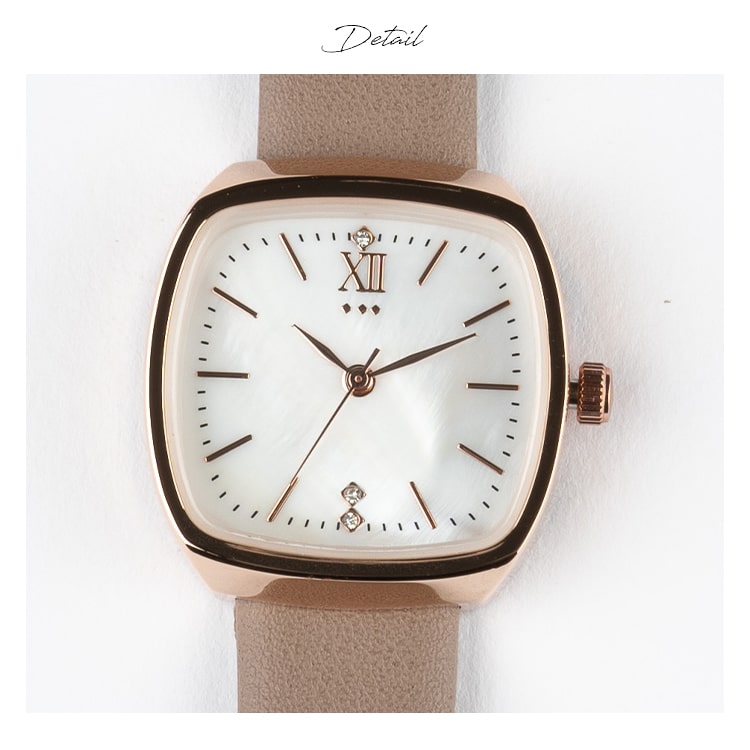 腕時計 レディース ニッケルフリーメッキ 金属アレルギー スクエア 四角 シンプル ウォッチ かわいい おしゃれ レトロ ブランド 代 30代 40代 見やすい 日本製ムーブ プレゼント ギフト 1年間のメーカー保証付き メール便送料無料 腕時計 ベルトタイプ 合皮ベルト