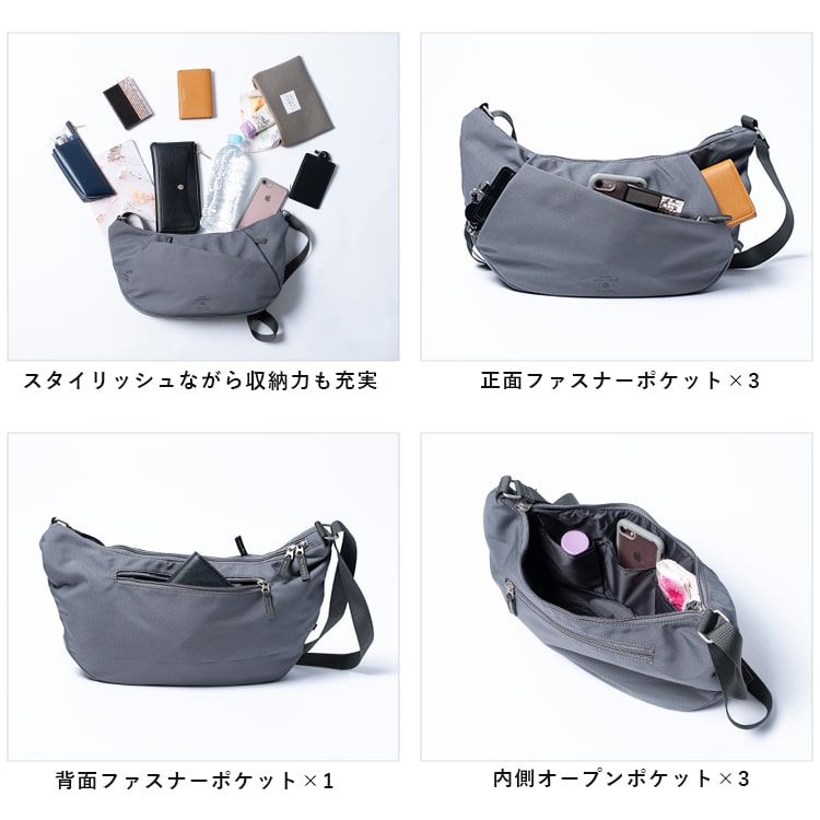 ショルダーバッグ レディース ブランド アネロ anello 斜め掛け 大人 おしゃれ かわいい 撥水 軽量 ペットボトル 通勤 通学 小さめ ファスナー付き 犬 散歩バッグ 学生 仕事 上品 カジュアル プレゼント ギフト