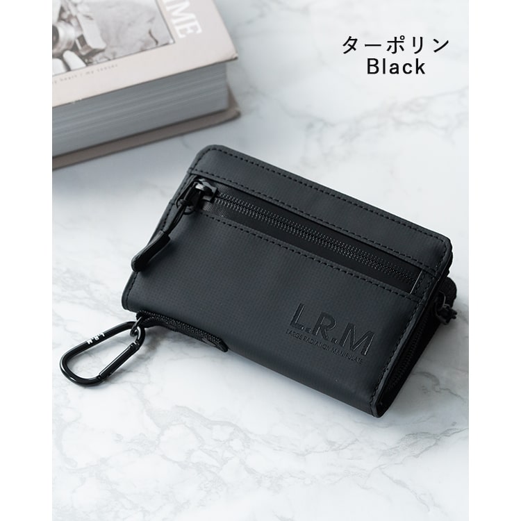 財布 メンズ レディース 二つ折り l字ファスナー ブランド コンパクト ミニ財布 合皮 ウォレット おしゃれ L.R.M 小銭入れ カラビナ 高校生 中学生 シンプル カードたくさん 軽い カジュアル プレゼント ギフト