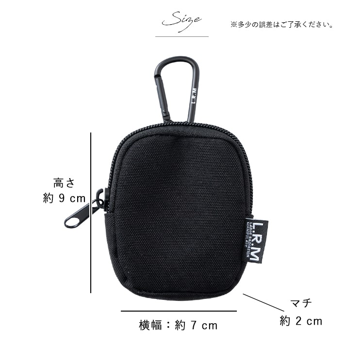 ポーチ 小物入れ 小さめ ミニポーチ ブランド L.R.M カラビナ付き レディース メンズ おしゃれ かわいい パスケース 小銭入れ 定期入れ コインケース シンプル カジュアル プレゼント ギフト