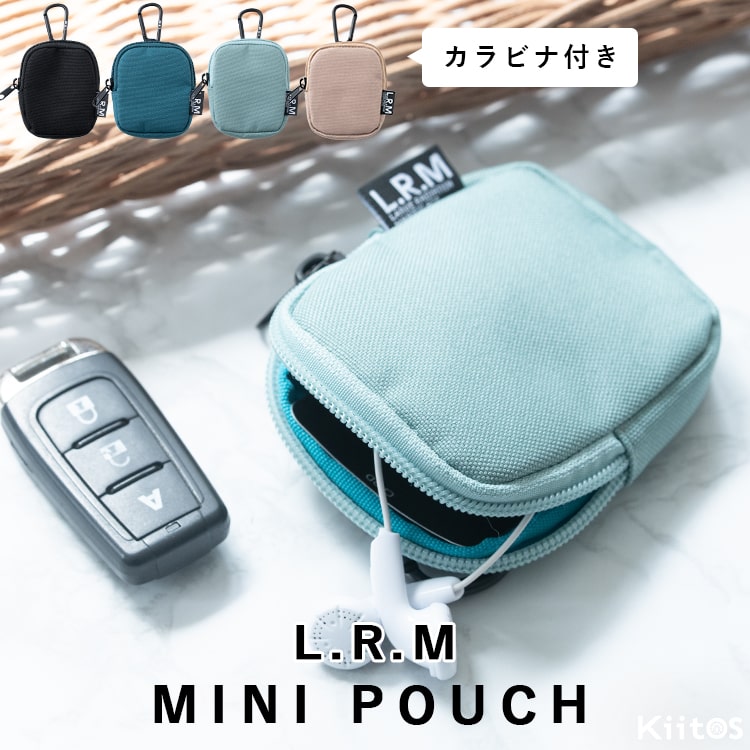 ポーチ 小物入れ 小さめ ミニポーチ ブランド L.R.M カラビナ付き レディース メンズ おしゃれ かわいい パスケース 小銭入れ 定期入れ コインケース シンプル カジュアル プレゼント ギフト