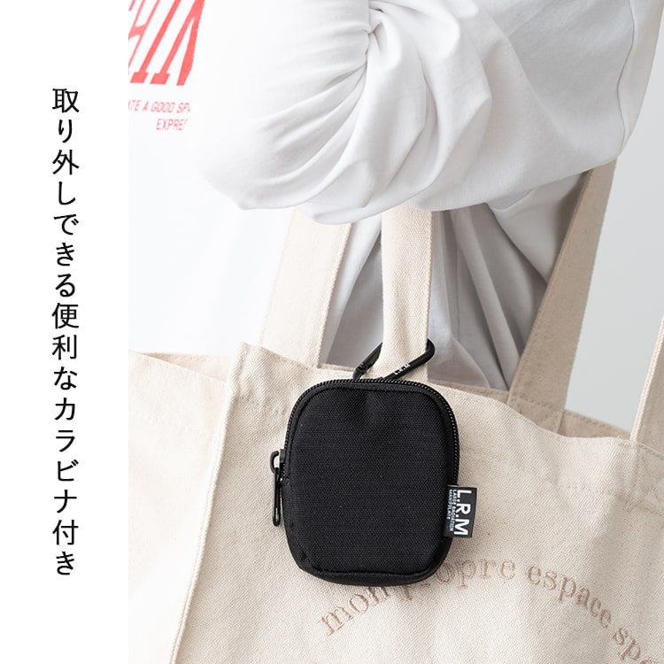 ポーチ 小物入れ 小さめ ミニポーチ ブランド L.R.M カラビナ付き レディース メンズ おしゃれ かわいい パスケース 小銭入れ 定期入れ コインケース シンプル カジュアル プレゼント ギフト