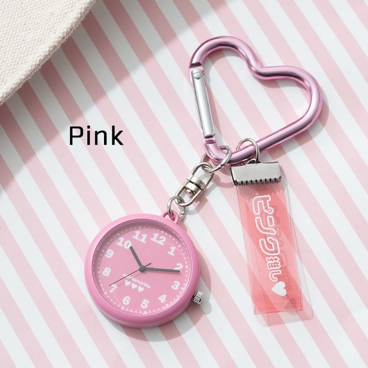 懐中時計 カラビナウォッチ 推し活 チャーム付き 推しカラー