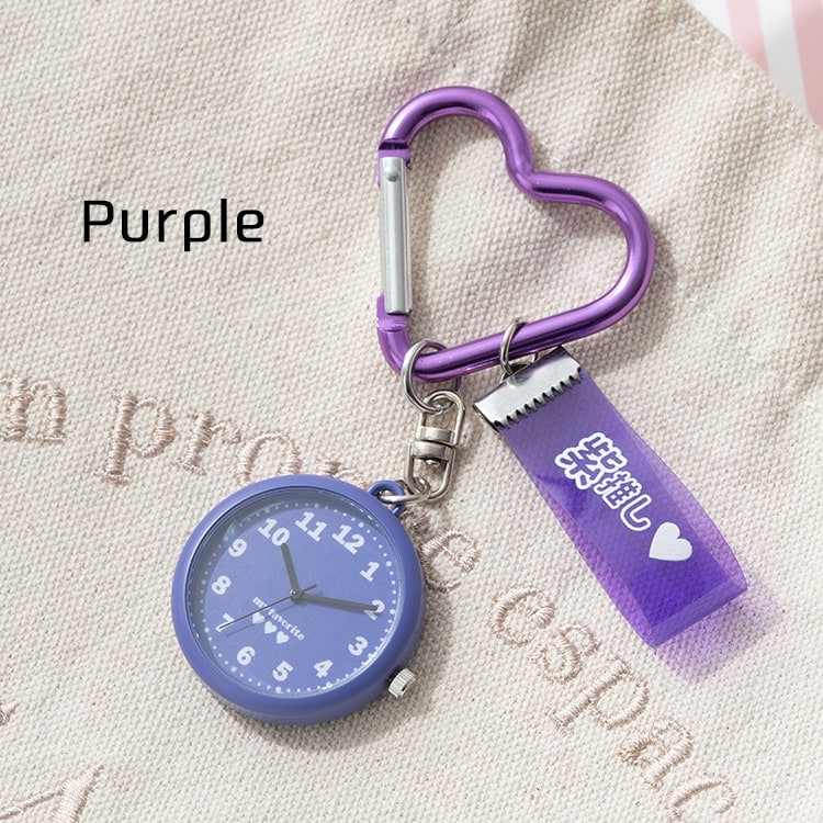 懐中時計 カラビナウォッチ 推し活 チャーム付き 推しカラー
