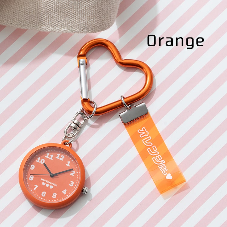 懐中時計 カラビナウォッチ 推し活 チャーム付き 推しカラー
