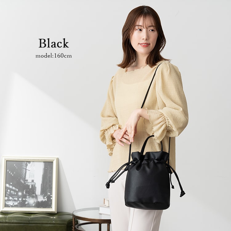 ショルダーバッグ レディース 巾着 小さめ トートバッグ 2way バッグ