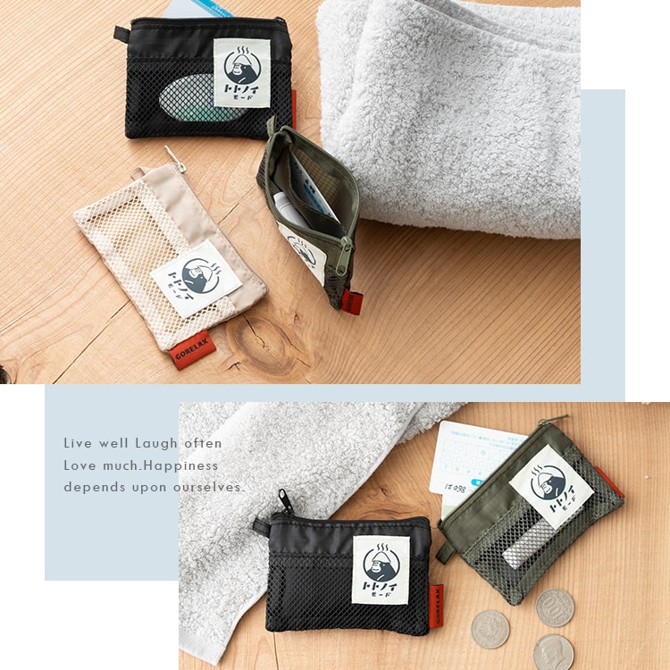 小銭入れ 小さめ ごリラックス トトノイモード 湯銭ポーチ メンズ レディース ブランド おしゃれ かわいい 軽量 サウナグッズ 銭湯 温泉 風呂 小物入れ ファスナー ミニ財布 カード