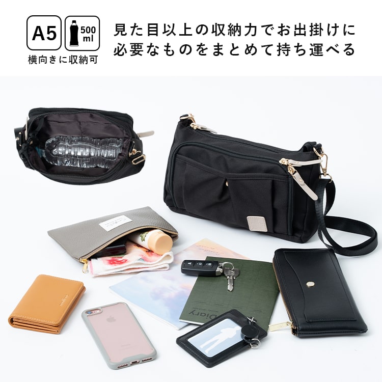 ショルダーバッグ レディース ブランド walt 小さめ ミニショルダーバッグ 斜め掛け 大人 おしゃれ かわいい 軽量 撥水 通勤 通学 抗菌 10ポケット a5 ファスナー付き ペットボトル 犬 散歩バッグ プレゼント ギフト