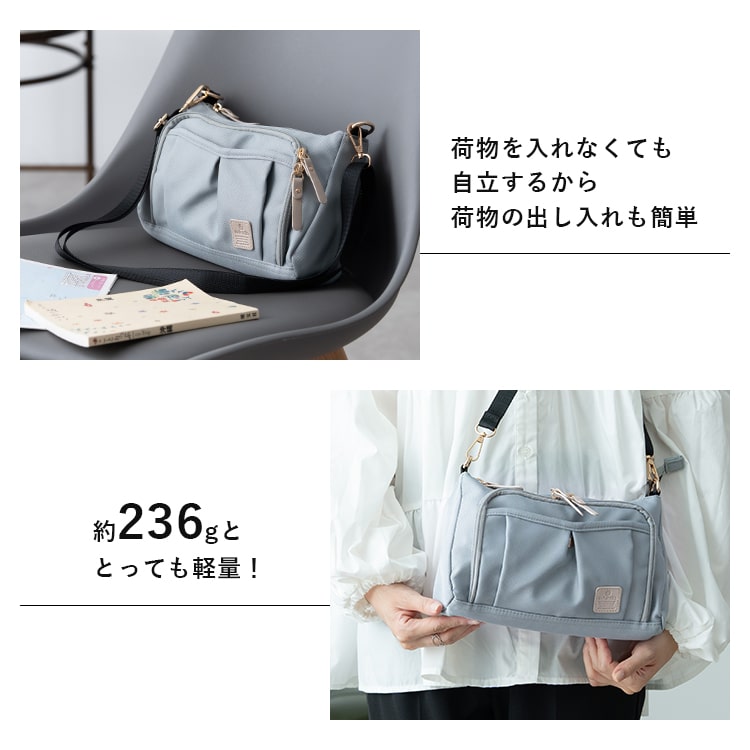 ショルダーバッグ レディース ブランド walt 小さめ ミニショルダーバッグ 斜め掛け 大人 おしゃれ かわいい 軽量 撥水 通勤 通学 抗菌 10ポケット a5 ファスナー付き ペットボトル 犬 散歩バッグ プレゼント ギフト