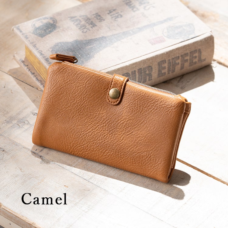 財布 レディース 長財布 合皮 二つ折り ウォレット 大人 おしゃれ レトロ 大容量 ファスナー かわいい 柔らか 小銭入れ カード シンプル スリム コンパクト 通勤 通学 一粒万倍日 プレゼント ギフト