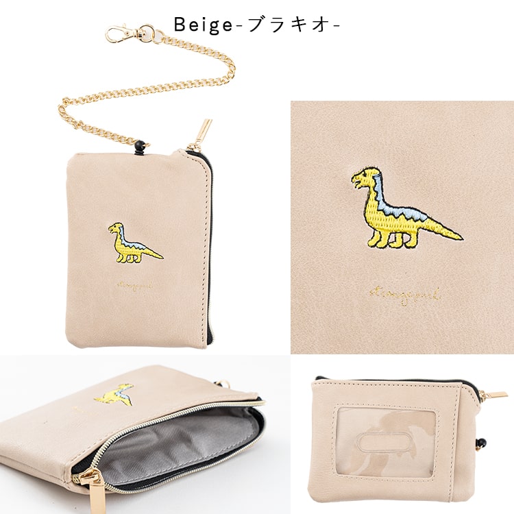 パスケース パスポーチ リール付き 定期入れ レディース 刺繍