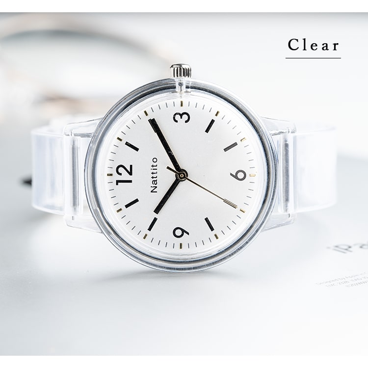 腕時計 レディース クリアベルト シンプルウォッチ カジュアル かわいい おしゃれ ブランド 代 30代 40代 見やすい 日本製ムーブ プレゼント ギフト 1年間のメーカー保証付き メール便送料無料 腕時計 神戸岡本kiitos