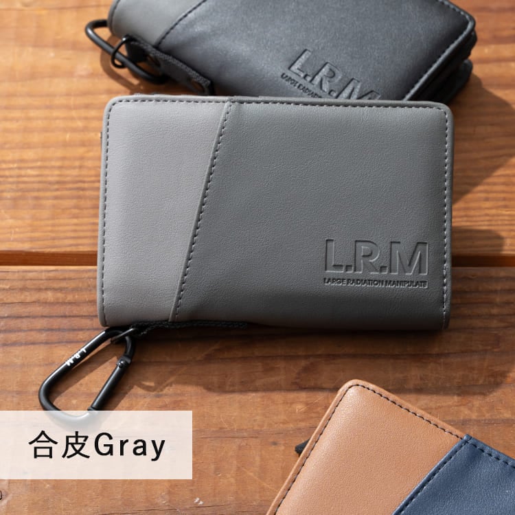 財布 メンズ 二つ折り l字ファスナー ブランド コンパクト ミニ財布 ウォレット おしゃれ L.R.M 小銭入れ カラビナ 高校生 中学生 バイカラー カードたくさん 軽い カジュアル レディース プレゼント ギフト