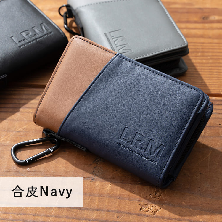 財布 メンズ 二つ折り l字ファスナー ブランド コンパクト ミニ財布 ウォレット おしゃれ L.R.M 小銭入れ カラビナ 高校生 中学生 バイカラー カードたくさん 軽い カジュアル レディース プレゼント ギフト
